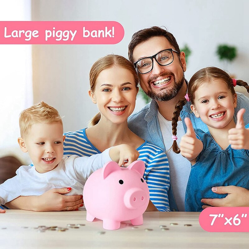 Nagy malacpersely, törhetetlen műanyag pénzbank, érmebank lányoknak és fiúknak, praktikus ajándékok születésnapra