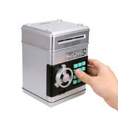 Elektronikus jelszó Piggy Bank ATM pénzes doboz Készpénz érme Automatikus befizetés bankjegy Pénztakarékos gép gyerekeknek ajándék széf