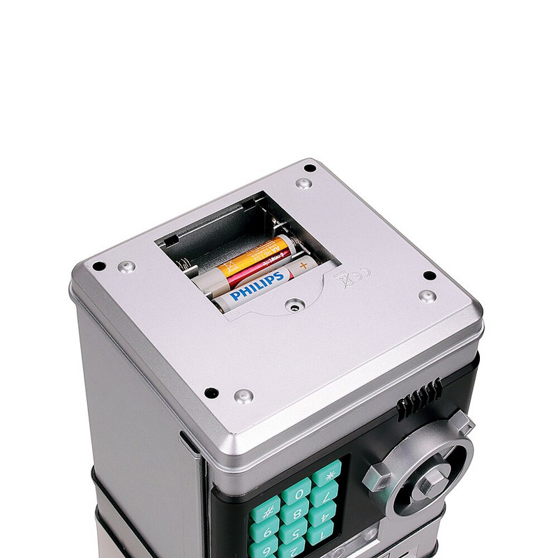 Elektronikus jelszó Piggy Bank ATM pénzes doboz Készpénz érme Automatikus befizetés bankjegy Pénztakarékos gép gyerekeknek ajándék széf