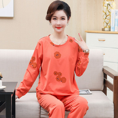 Kétrészes női pizsama-blúz felirattal és aljával