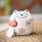 Lucky Cat Saving Box Állatfigurák Pénzesdoboz Állati Pénztár Lakberendezés Modern Új stílusú Malacpersely Figurák Gyerek Ajándék 2022