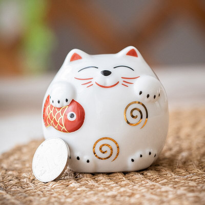 Lucky Cat Saving Box Állatfigurák Pénzesdoboz Állati Pénztár Lakberendezés Modern Új stílusú Malacpersely Figurák Gyerek Ajándék 2022