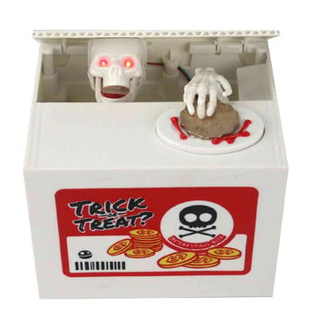 Halloween Electronic Piggy Bank for Kids Παιδιά Ενήλικες Trick or Treat Funny Skull Money Box Savings Organizer for Coins Δώρο