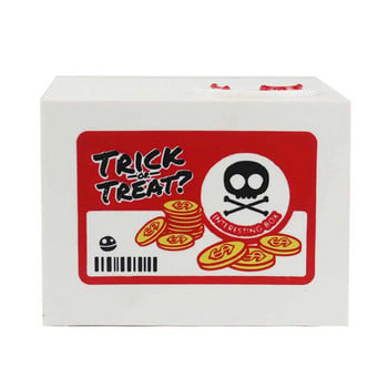 Halloween Electronic Piggy Bank for Kids Παιδιά Ενήλικες Trick or Treat Funny Skull Money Box Savings Organizer for Coins Δώρο