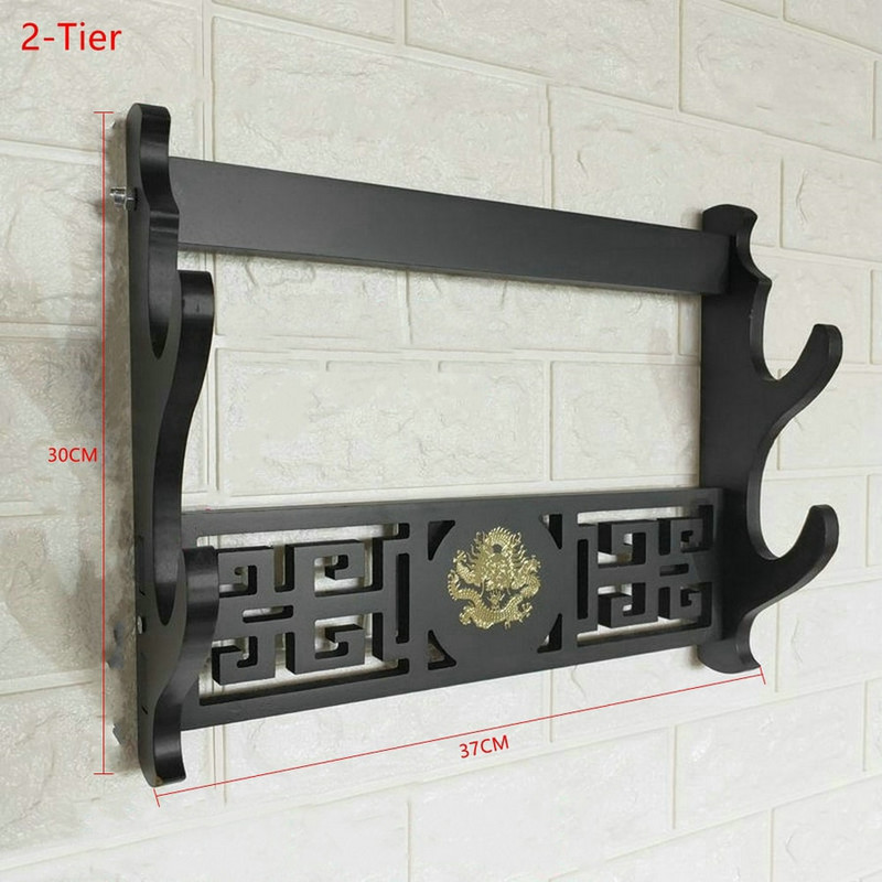 1/2/3 sluoksnio sieninis laikiklis samurajų kardo laikiklis drakono rašto katanos stovo laikiklis