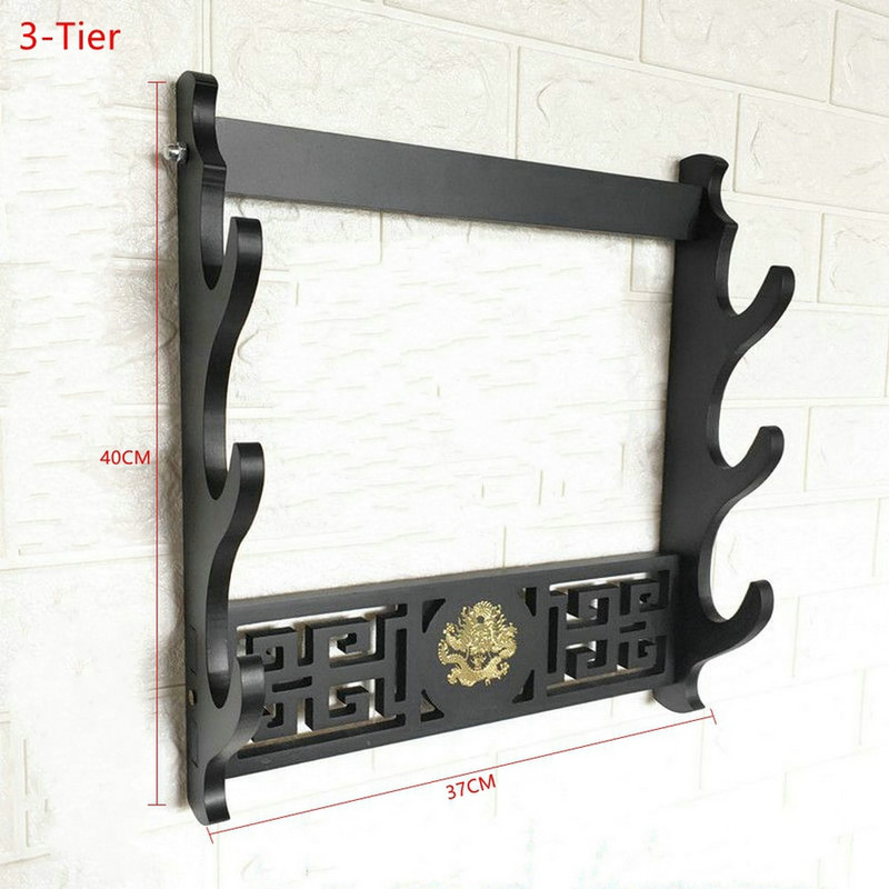 1/2/3 sluoksnio sieninis laikiklis samurajų kardo laikiklis drakono rašto katanos stovo laikiklis