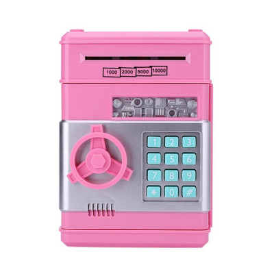 Elektronikus Piggy Bank ATM Jelszó Pénzdoboz Készpénz Érmék Takarékdoboz ATM Bank Automata Széf Befizetés Bankjegy Karácsonyi Ajándékok