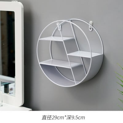 Iron Art kreatív tároló kijelző polc falra akasztható tároló állvány Nappali dekoratív keret nappali irodai otthoni kiegészítő