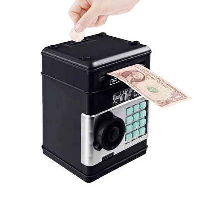 Saving Box ATM Bank Safe Box Automatic Deposit Banknote Christmas Gift Electronic Piggy Bank ATM Password Money Box Cash Coins