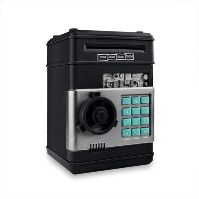 Taupymo dėžutė bankomatas banko seifas automatinis įnešimas banknotas Kalėdų dovana elektroninis taupyklės bankomato slaptažodis pinigų dėžutės grynųjų pinigų monetos