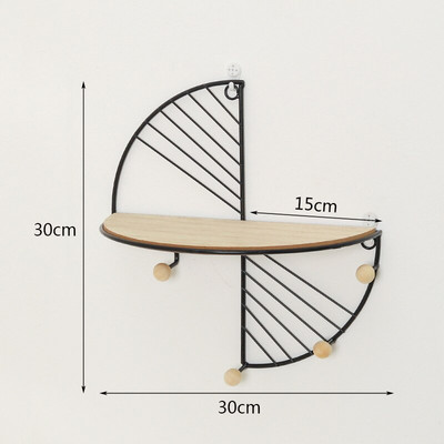 Raft pentru depozitare din metal nordic, sector creativ, suport de depozitare pentru agățat pe perete, sufragerie, dormitor, cadru de decor Accesorii pentru casă