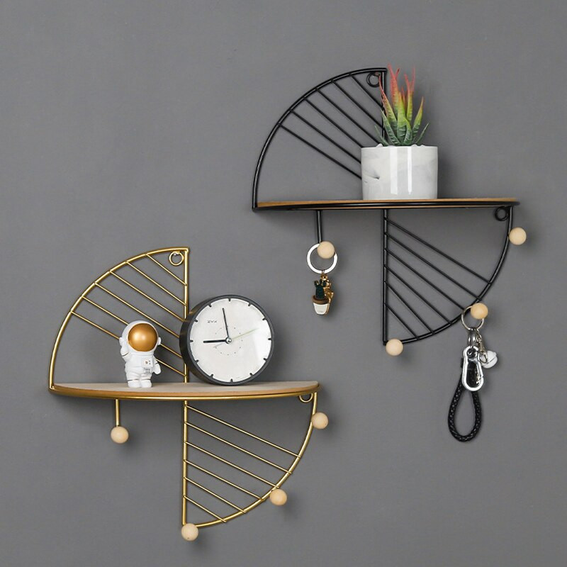 Raft pentru depozitare din metal nordic, sector creativ, suport de depozitare pentru agățat pe perete, sufragerie, dormitor, cadru de decor Accesorii pentru casă