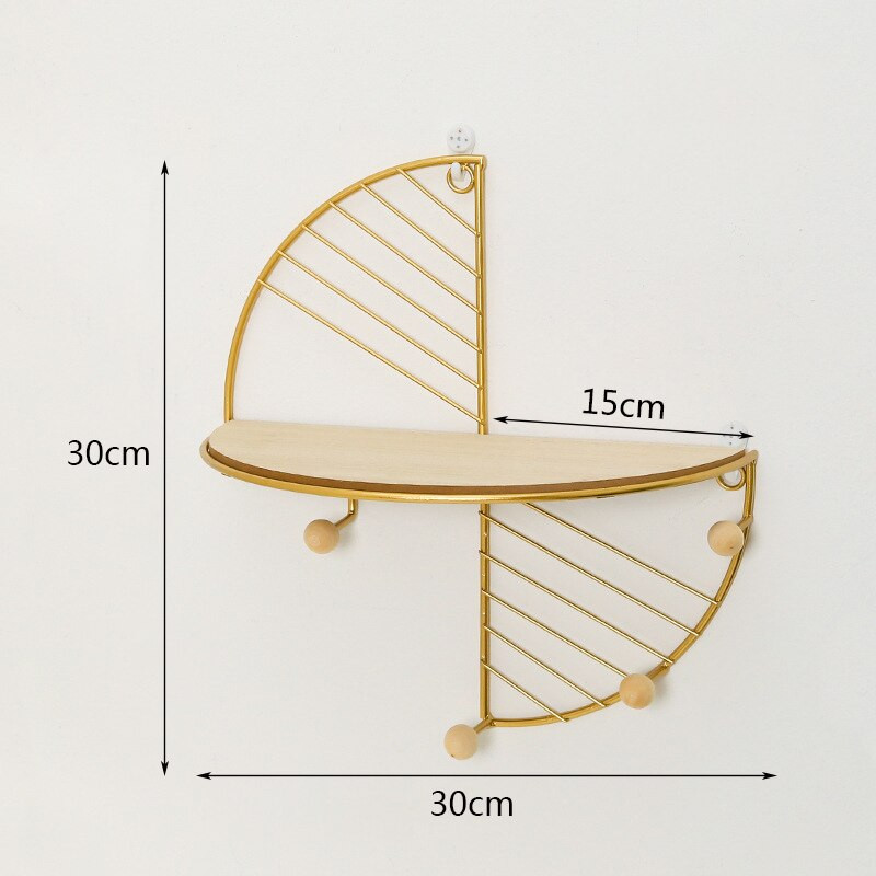 Raft pentru depozitare din metal nordic, sector creativ, suport de depozitare pentru agățat pe perete, sufragerie, dormitor, cadru de decor Accesorii pentru casă