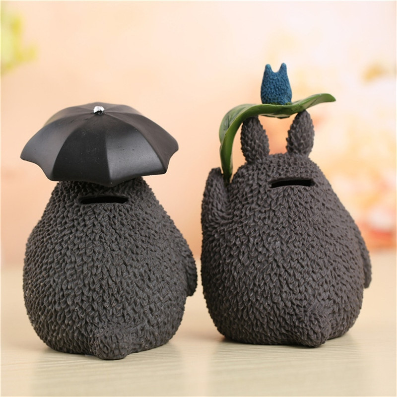 Naujo stiliaus Totoro pinigų dėžutės derva Mano kaimynas Totoro Piggy Bank figūrėlės japoniško stiliaus monetų dėžutė, 1 vnt. Nemokamas pristatymas