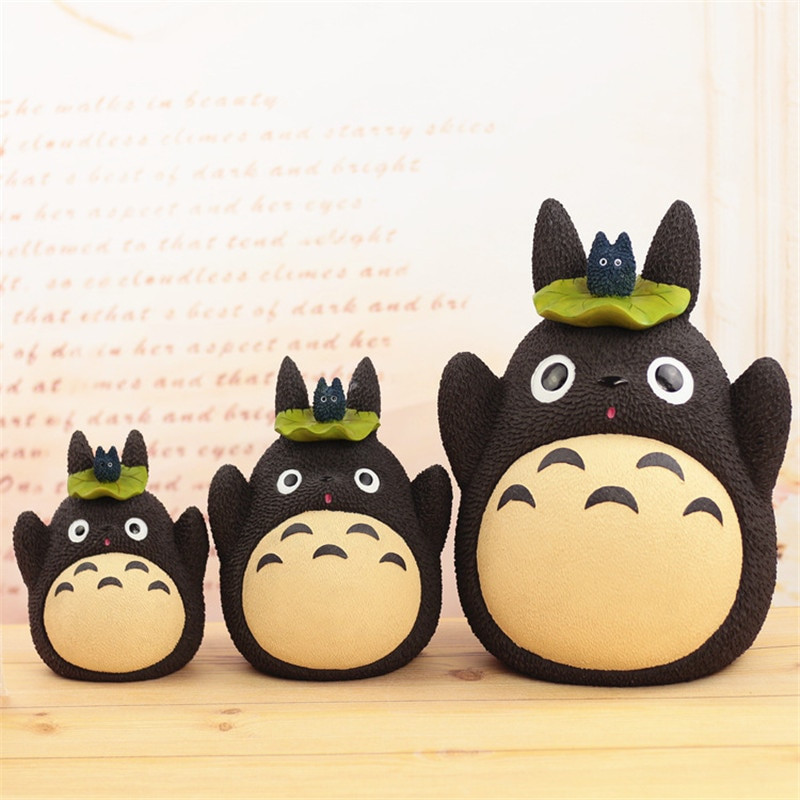 Naujo stiliaus Totoro pinigų dėžutės derva Mano kaimynas Totoro Piggy Bank figūrėlės japoniško stiliaus monetų dėžutė, 1 vnt. Nemokamas pristatymas