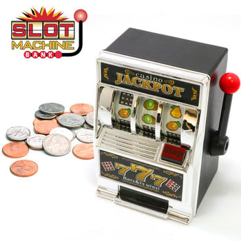 Επιτραπέζιο κουλοχέρη Las Vegas Style Mechanical Fruit Machine Money Box Coin Bank Casino Jackpot Κουλοχέρη Piggy Bank