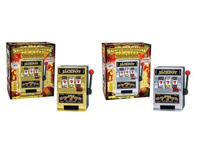 Las Vegaso stiliaus stalo lošimo automatas Mechaninis vaisių aparatas Money Box Monetų banko kazino Jackpot Lošimo automato Piggy Bank modelis