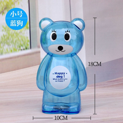 Творческа прозрачна касичка Голяма банка за пари Сладка пластмасова банка за монети Анимационно мече Детска подаръчна касичка Сейф за пари