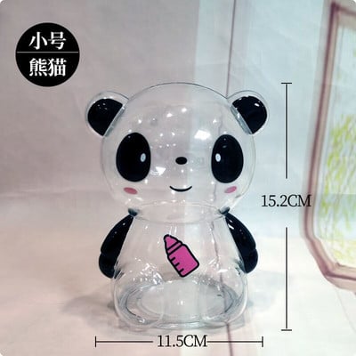 Творческа прозрачна касичка Голяма банка за пари Сладка пластмасова банка за монети Анимационно мече Детска подаръчна касичка Сейф за пари