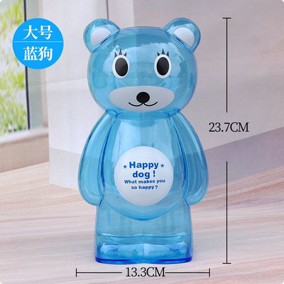 Творческа прозрачна касичка Голяма банка за пари Сладка пластмасова банка за монети Анимационно мече Детска подаръчна касичка Сейф за пари