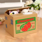 Kreatív malacka bank lop pénzt macska malacka bankok panda érme doboz gyerekek pénz automatikus pénz Doboz MJ070301