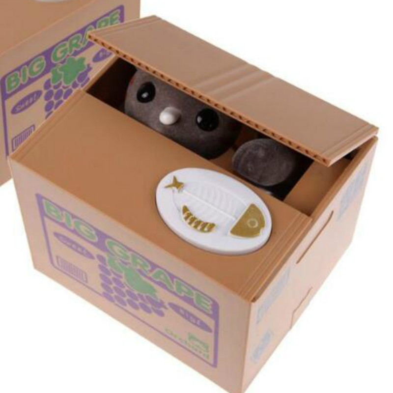 Kreatív malacka bank lop pénzt macska malacka bankok panda érme doboz gyerekek pénz automatikus pénz Doboz MJ070301