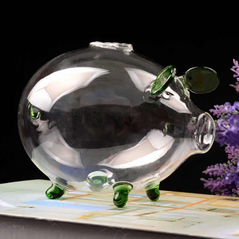 Malacpersely Pénzdobozok Érmetakarék doboz Aranyos átlátszó üveg ajándéktárgy érme bankok Pénztakarék doboz gyerekeknek fiúknak ajándék