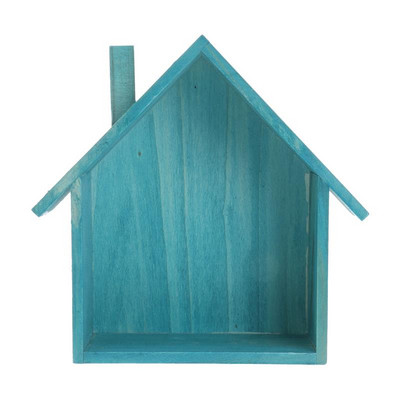 Raft de perete in forma de casa Raft de depozitare montat pe perete din lemn Organizator de depozitare Cutie de prezentare pentru dormitor living bucatarie birou