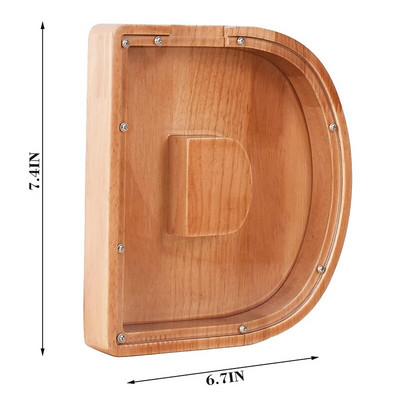Douăzeci și șase de alfabet englezesc Pușculiță Monede din lemn Cutie de economisire a banilor Borcane Cutie de depozitare pentru monede Ornament de birou Artizanat