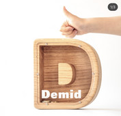 Levél alakú malacpersely fából készült pénzes doboz érmetakarító tégely tároló tartály Szervező fa ajándéktárgyak kézművesség gyerekeknek ajándékok otthoni díszek