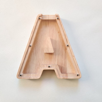 Levél alakú malacpersely fából készült pénzes doboz érmetakarító tégely tároló tartály Szervező fa ajándéktárgyak kézművesség gyerekeknek ajándékok otthoni díszek