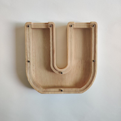 Levél alakú malacpersely fából készült pénzes doboz érmetakarító tégely tároló tartály Szervező fa ajándéktárgyak kézművesség gyerekeknek ajándékok otthoni díszek