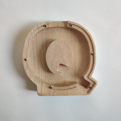 Levél alakú malacpersely fából készült pénzes doboz érmetakarító tégely tároló tartály Szervező fa ajándéktárgyak kézművesség gyerekeknek ajándékok otthoni díszek