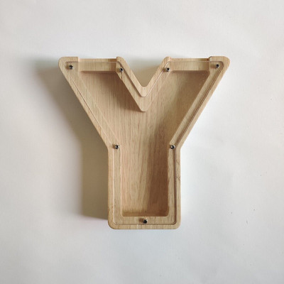 Levél alakú malacpersely fából készült pénzes doboz érmetakarító tégely tároló tartály Szervező fa ajándéktárgyak kézművesség gyerekeknek ajándékok otthoni díszek