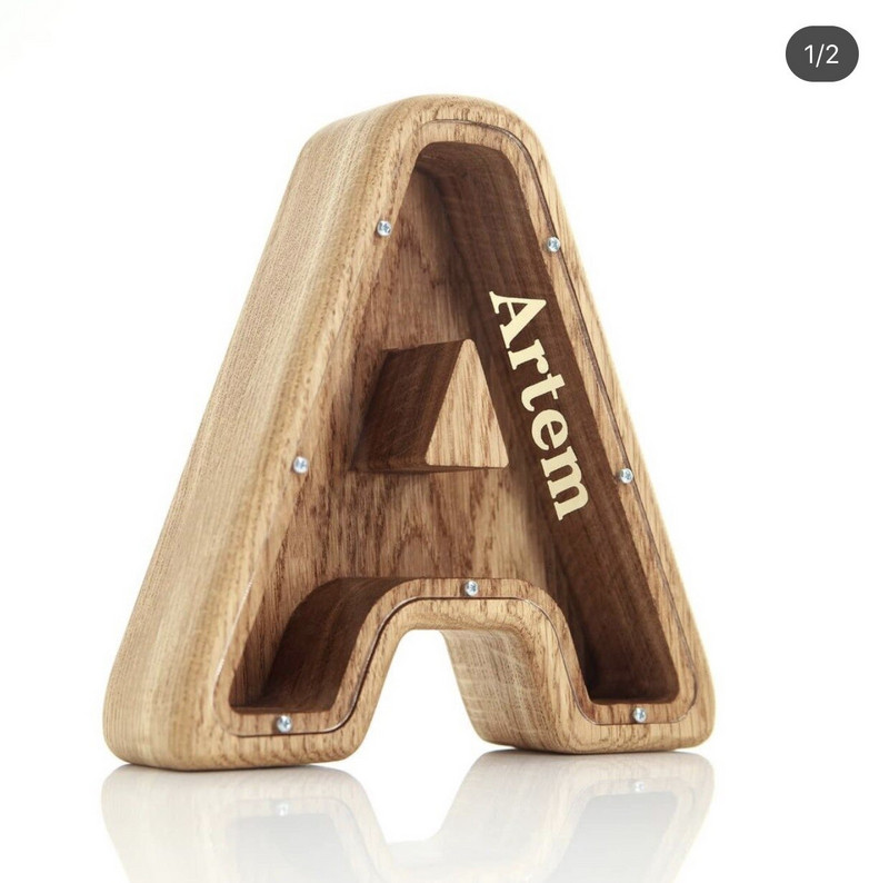 Levél alakú malacpersely fából készült pénzes doboz érmetakarító tégely tároló tartály Szervező fa ajándéktárgyak kézművesség gyerekeknek ajándékok otthoni díszek