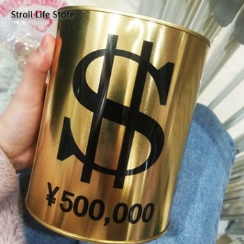 Big Gold Piggy Bank for Paper Money Coin Ενήλικες Μεταλλικά μεγάλα κουτιά χρημάτων Δημιουργικό βάζο εξοικονόμησης χρημάτων Χρηματοκιβώτιο Ιδέες για δώρα