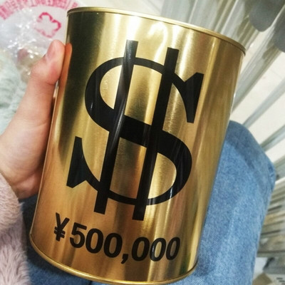 Velika zlatna kasica prasica za papirnati novac Kovanice za odrasle Metalne velike kutije za novac Kreativna posuda za uštedu novca Sef za novac Ideje za darove