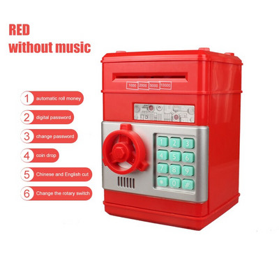 Elektroninis Piggy Bank seifas Pinigų dėžutės vaikams Skaitmeninės monetos Pinigus taupantis seifas Mini bankomatas Vaikų dovanos