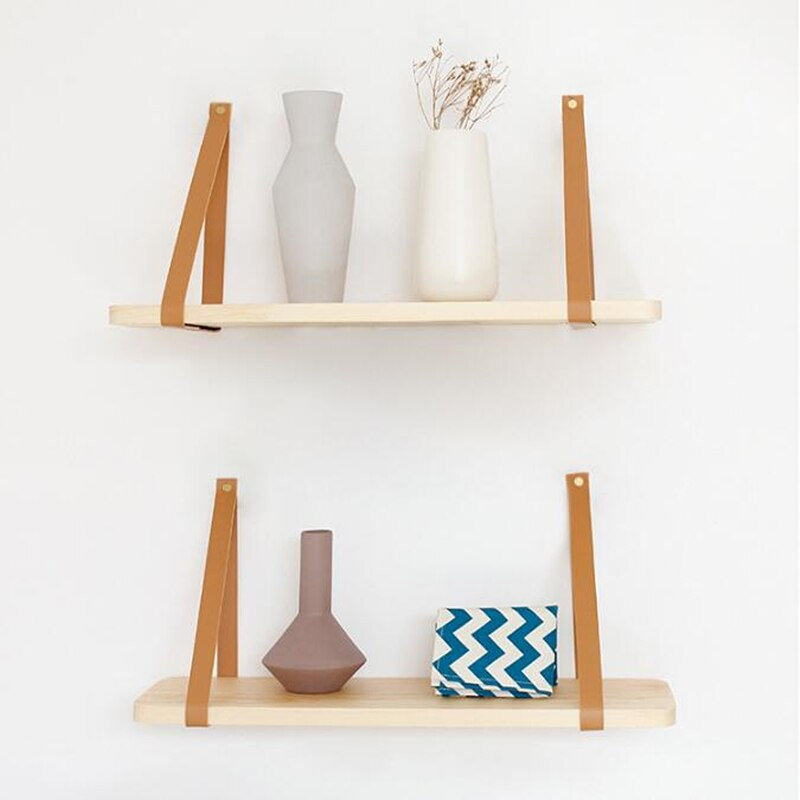 Raft nordic din lemn pentru agățat pe perete sufragerie despărțitor cureaua verandă curea pentru reviste carte pentru depozitare
