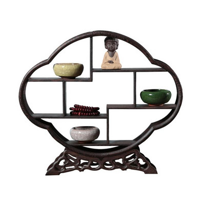 Több minta tömör fa ajtókeret anyaga antik kijelzőkeret vörösfa teáskanna ajándék vitrin polc kézműves otthon