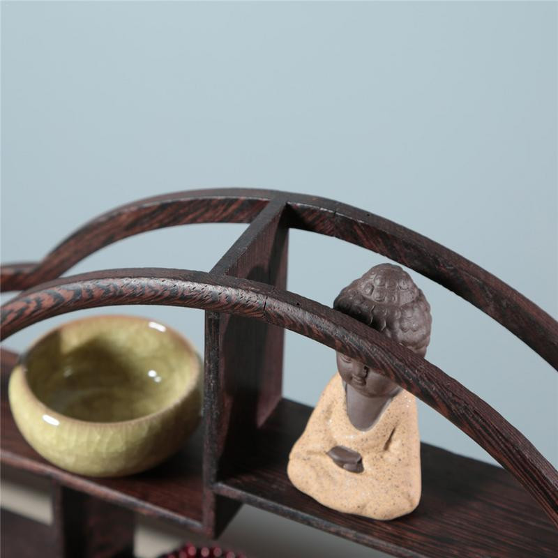 Több minta tömör fa ajtókeret anyaga antik kijelzőkeret vörösfa teáskanna ajándék vitrin polc kézműves otthon