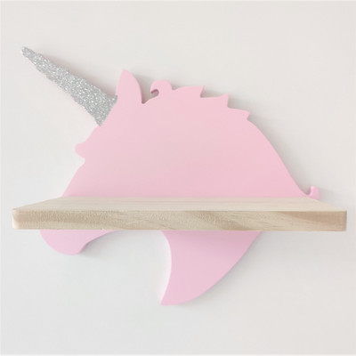 Felhő egyszarvú nyuszi forma Polc Fa sátor polc lakberendezés gyerekszobába Gyermek Bölcsődei Otthoni Dísz