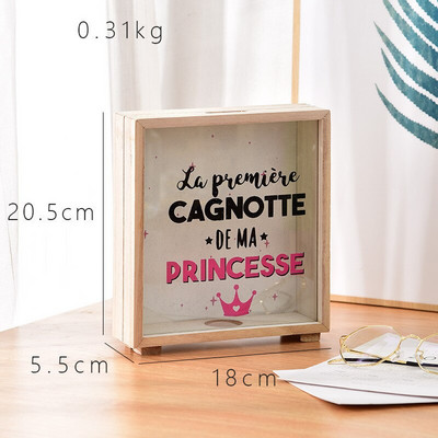 1PC Bancă de bani din lemn Cutii de bani Pușculițe pentru casă Decor creativ Cadou Copii Cutii de bani 6 stiluri Cutie de depozitare