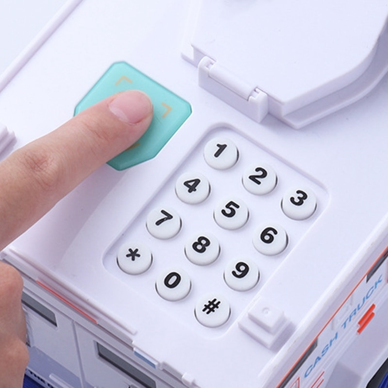 Skaitmeninis Piggy Bank Vaikų Žaislų Pinigų Dėžė Taupymo Indėlių Dėžutės Elektroninės Tirelire Kūdikiams Pinigai Automobilis Monetos Seifas Sunkvežimis Juodas