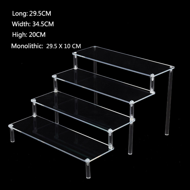 4-слойна стойка Акрилна стълба за бижута Стойка за дисплей Стойка за декорация на дома Съхранение Часовник Гривна Стойка за гривни Стойка за дисплей за бижута
