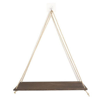 1 ΤΕΜ Premium Wood Swing Κρεμαστό σχοινί τοίχου Πλωτή διακόσμηση εξωτερικού χώρου απλής σχεδίασης Ράφια Φυτό Γλάστρα εσωτερικού χώρου