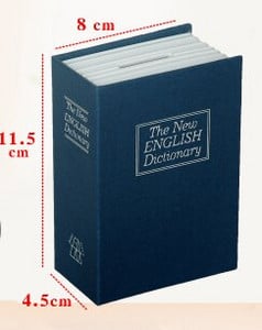 Mini sef Kasica prasica Tajna knjiga za novčiće Skladište novca Sigurnost Skriveni sefovi Spremanje gotovine za novac Pretvarač ključeva za nakit