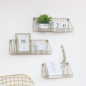 Željezna polica u nordijskom stilu Zidne police Ukrasni stalak za pohranu Polica za dekoraciju sobe Stalak za željezo