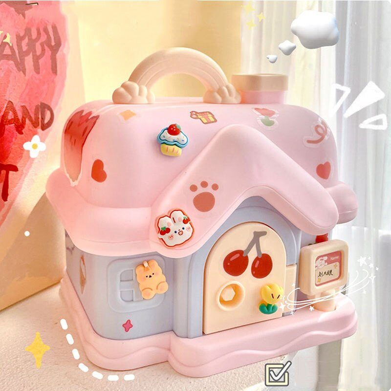 Aranyos házi malacpersely 3D-s matricával, Kawaii nagy méretű pénzesdoboz-szervező kulccsal születésnapi ajándékkal lányoknak, fiúknak, felnőtteknek