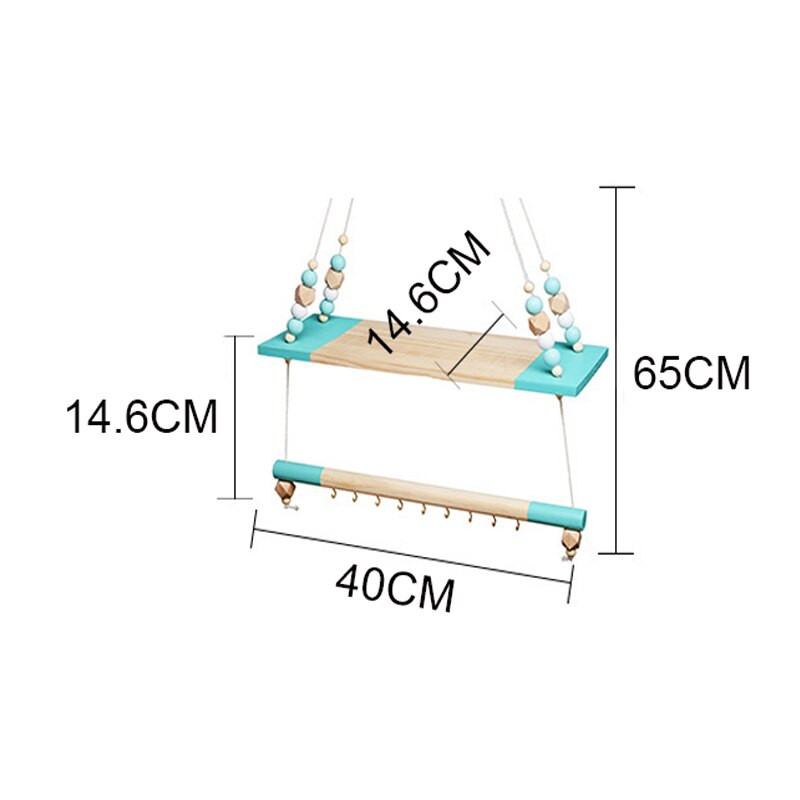 Šiaurietiško stiliaus medinė sieninė lentyna Sandėliavimas Vaikų kambarys Sienų apdaila Paltų kabykla Skrybėlių kabliukai Raktų pakabukas Organizatorius Namų dekoras